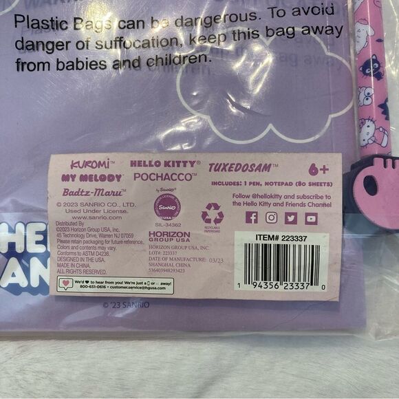 Kuromi Notebook and Pen Set Sanrio 2 Piece Gift Journal New - Picture 6 of 7